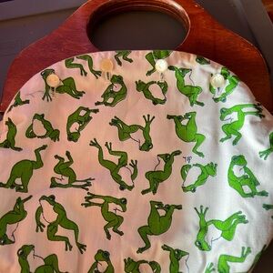 Vintage clutch purse with interchangeable covers assorted colors and materials